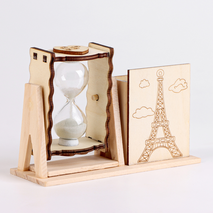 Песочные часы "Башня", сувенирные, с карандашницей, 10 х 13.5 см, микс - фото 1908251201