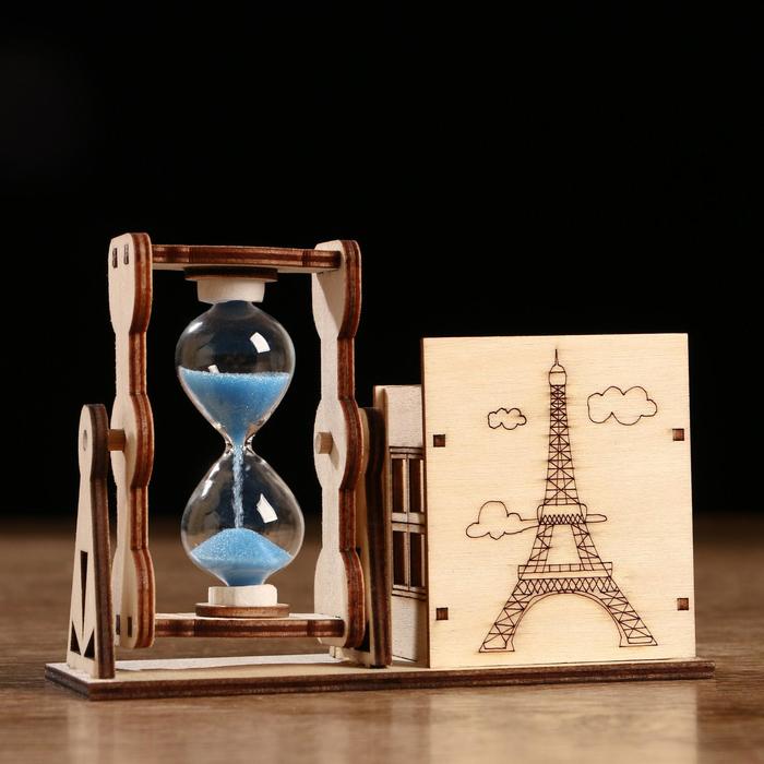 Песочные часы "Башня", сувенирные, с карандашницей, 10 х 13.5 см, микс - фото 1908251206