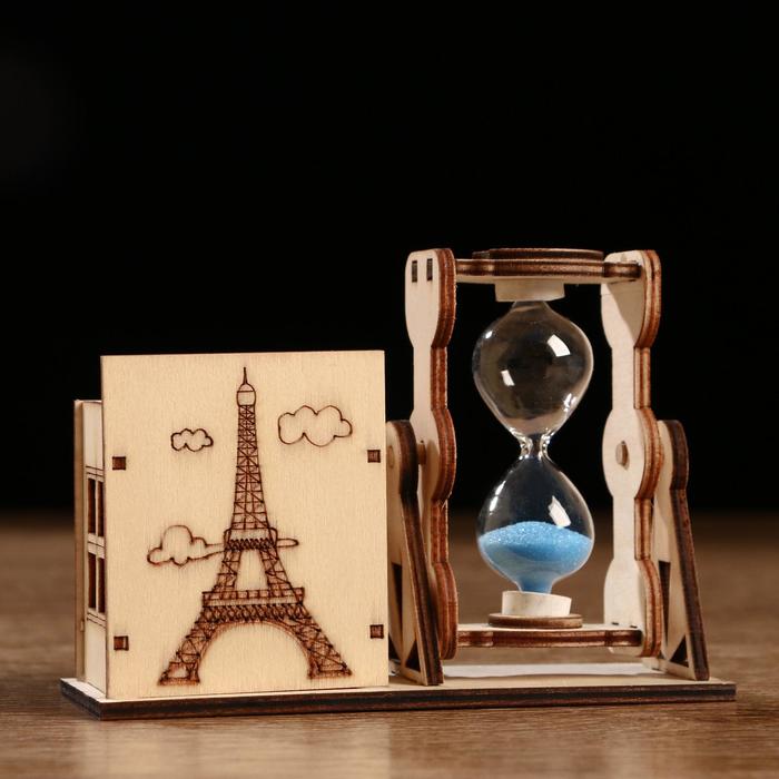 Песочные часы "Башня", сувенирные, с карандашницей, 10 х 13.5 см, микс - фото 1908251207