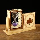 Песочные часы "Кленовый лист", сувенирные, с карандашницей, 10 х 13.5 см, микс - фото 5865200