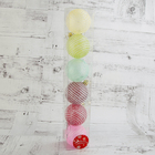 Набор шаров пластик d-6 см, 6 шт "Волшебные полосочки" микс - Фото 2