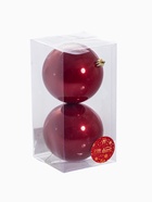 Ёлочные игрушки «Глянец», шары новогодние, d=10 см, набор 2 шт., красный - Фото 6