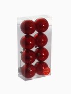 Ёлочные игрушки «Глянец», шары новогодние, d=8 см, набор 8 шт., красный - Фото 6