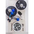 Набор шаров пластик d-8 см, 4 шт "Глянец" синий - Фото 3