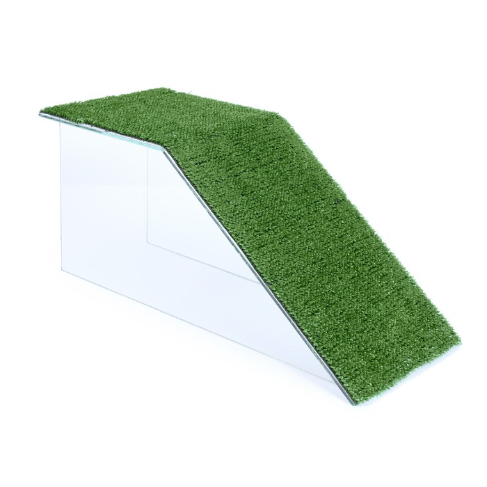 Мостик для черепахи односторонний №4 с травой, 51×20×21 см - Фото 1