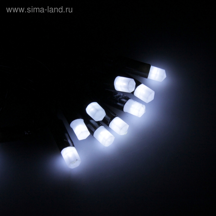 Гирлянда "Метраж" улич. с насад. "Кристаллы" 5 м, Н.Т. LED-40-220V, контр. 8 р, БЕЛЫЙ - Фото 1