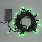 Гирлянда "Нить" уличная с насадками "Кристаллы" 5 м, LED-40-220V, 8 режимов, нить тёмная, свечение зелёное - Фото 4