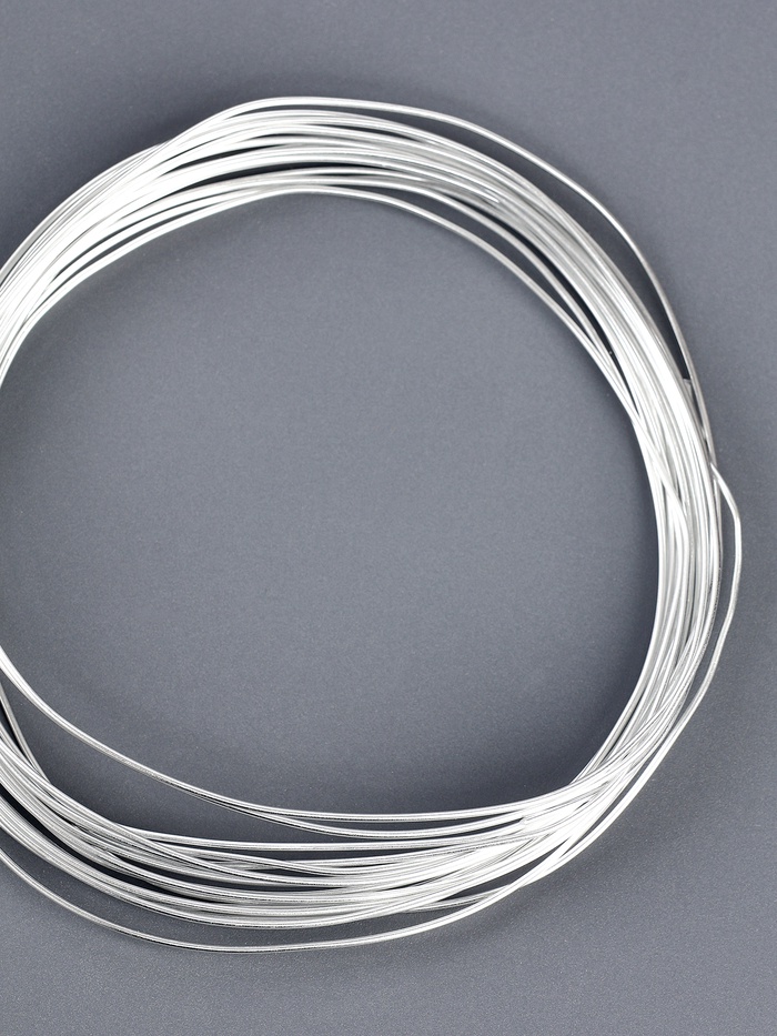 Проволока алюминиевая для поделок и декорирования, 5 м, d=1 мм, серебристая - Фото 1