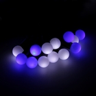 Гирлянда "Нить" уличная с насадками "Шарики d=1,5 см" 6 м, LED-50-220V, мигает, нить тёмная, свечение бело-синее - Фото 1