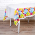 Скатерть одноразовая «С днём рождения», шары и звезды, 180×137 см - Фото 2