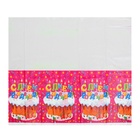 Скатерть «С днём рождения», тортик со свечами - Фото 3