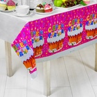 Скатерть «С днём рождения», тортик со свечами - Фото 4