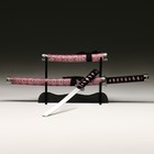 Макет оружия «Сувенирные катаны на подставке 2в1. Змея бордо», подарочный набор, ножны кожзам, 47 см; 71 см - Фото 3