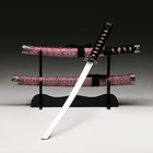 Макет оружия «Сувенирные катаны на подставке 2в1. Змея бордо», подарочный набор, ножны кожзам, 47 см; 71 см - Фото 1