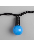 Гирлянда «Нить» 10 м с насадками «Шарики 2.5 см», IP44, тёмная нить, 100 LED, свечение синее, 8 режимов, 220 В 185540 - фото 319933894