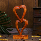 Сувенир дерево "Два сердца" коричневый цвет 20х9х3 см - фото 8415909
