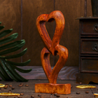 Сувенир дерево "Два сердца" коричневый цвет 20х9х3 см - Фото 2