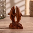 Сувенир «Два дельфина», 10×7×3 см, дерево, цв. коричневый - Фото 2