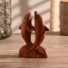 Сувенир «Два дельфина», 10×7×3 см, дерево, цв. коричневый - Фото 4