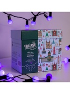 Гирлянда «Нить» 10 м с насадками «Шарики 1.5 см», IP44, тёмная нить, 100 LED, свечение фиолетовое, 8 режимов, 220 В 185546 - фото 319933913