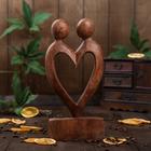 Сувенир дерево "Пара Сердце" коричневый цвет 30х16х4 см - фото 8415953