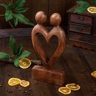 Сувенир дерево "Пара Сердце" коричневый цвет 30х16х4 см - Фото 2