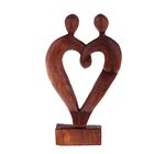 Сувенир «Пара Сердце», 30×16×4 см, дерево, коричневый - Фото 3
