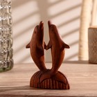 Сувенир дерево "Два дельфина" коричневый цвет 15х9х3 см - Фото 2