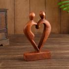 Сувенир дерево "Пара Сердце" коричневый цвет 20х10х3 см - Фото 1