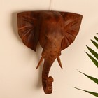 Панно декоративное "Слон" коричневый цвет 30х21х10 см - Фото 2