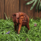Сувенир дерево "Слон" резной коричневый цвет 10х14х6 см - Фото 1