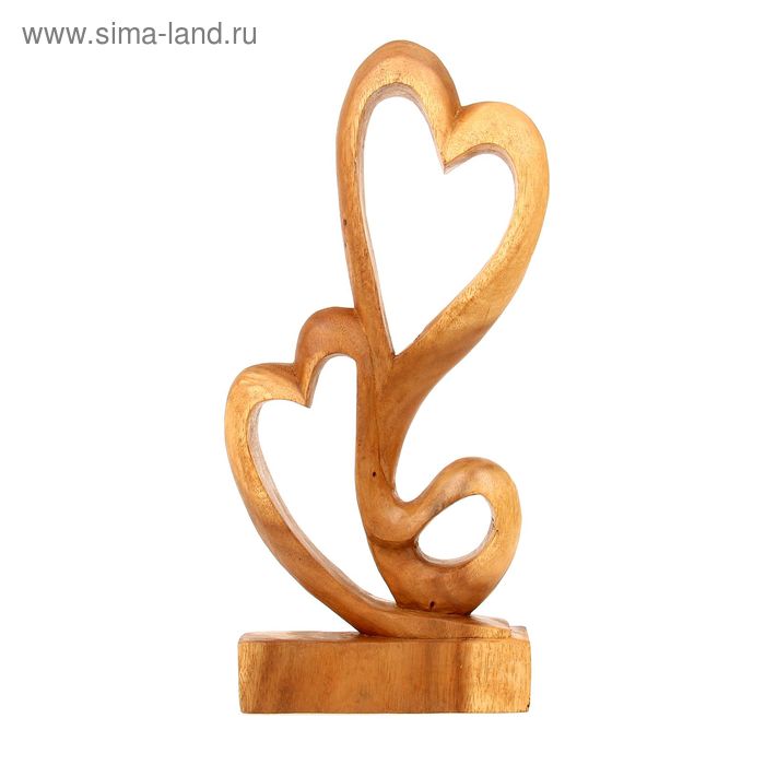 Сувенир дерево "Два сердца" 40х19х4,5 см - Фото 1