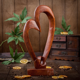 Сувенир дерево 'Сердце' коричневый цвет 40х17х4,5 см