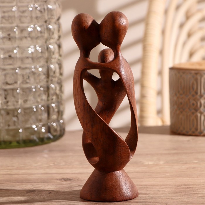 Сувенир «Семья», 20×6×6 см, дерево, коричневый - Фото 1