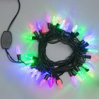 Гирлянда "Нить" уличная с насадками "Растаявший лёд" 5 м, LED-40-220V, мигает, нить тёмная, свечение мульти - Фото 6