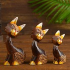 Сувенир «Кошки», набор 3 шт., 17×7×8 см, дерево - Фото 1