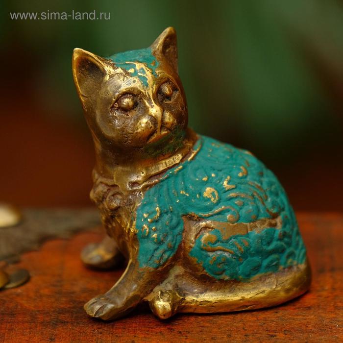 Сувенир бронза "Кошка" 5х4х3 см - Фото 1