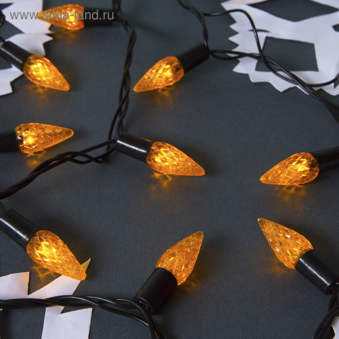 Гирлянда "Метраж" улич. с насад. "Растаявший лёд" 5 м, Н.Т. LED-40-220V, фиксинг, ЖЕЛТЫЙ - Фото 1