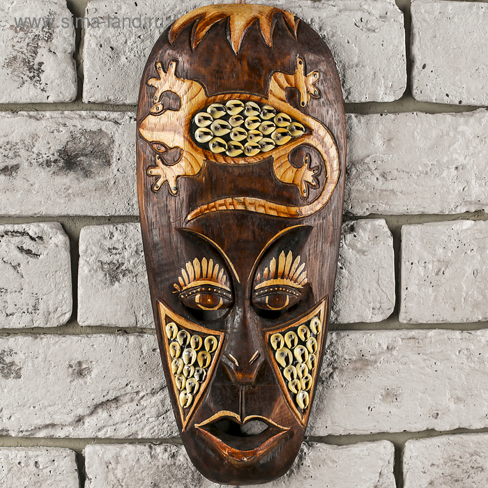 Маска «Абориген», 32×14×2.5 см, дерево - Фото 1