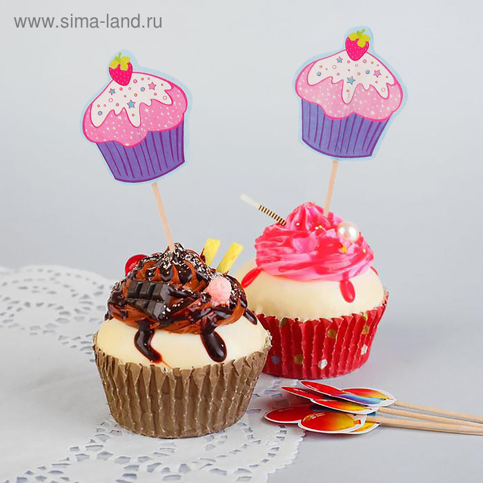 Шпажки для канапе "Пирожное", набор 24 шт. - Фото 1