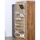 Обувница надверная, 12 ярусов (на 36 пар обуви), 50×18×183 см, цвет белый - Фото 1