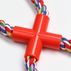 Игрушка канатная «Восьмерка с зубочисткой», тренировочная, до 27 см, до 140 г, цвет МИКС - фото 67922602