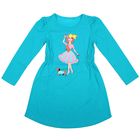 Платье для девочки длинный рукав, рост 110-116, цвет голубой AZ-740 - Фото 1