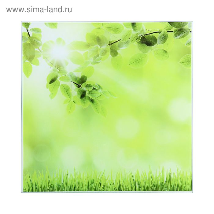 Картина на стекле "Зеленая поляна" 30*30 - Фото 1