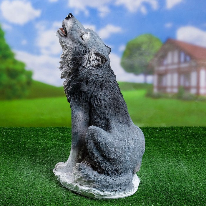 Садовая фигура "Волк" сидит 22х28х50см - фото 1906794290