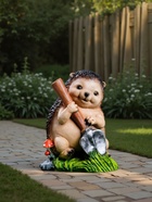 Садовая фигура из полистоуна «Ёж с лопатой», 31×22×22 см - Фото 2