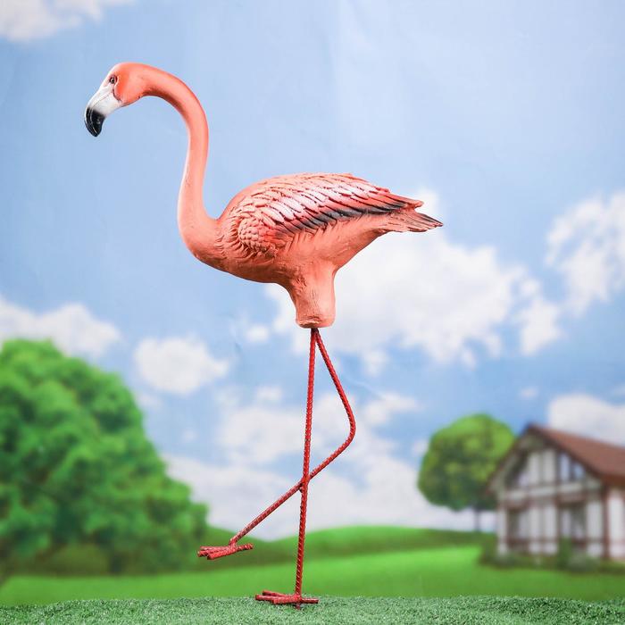 Садовая фигура "Фламинго" малый 36х13х75см - фото 1911191411