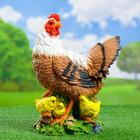 Садовая фигура "Курица с цыплятами" большая 30х17х42см - Фото 1