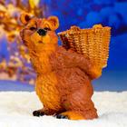 Садовая фигура "Медведь с корзиной" 30х23х30см - Фото 5