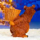 Садовая фигура "Медведь с корзиной" 30х23х30см - Фото 7
